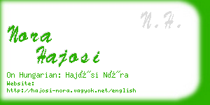 nora hajosi business card